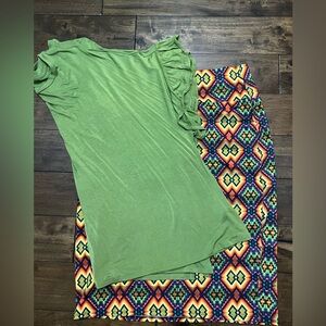 LulaRoe Cassie Skirt and Dahl Top 3X set